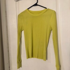 Aerie Fireside Long Sleeve Crewneck T-Shirt •  Vibrant Yellow
